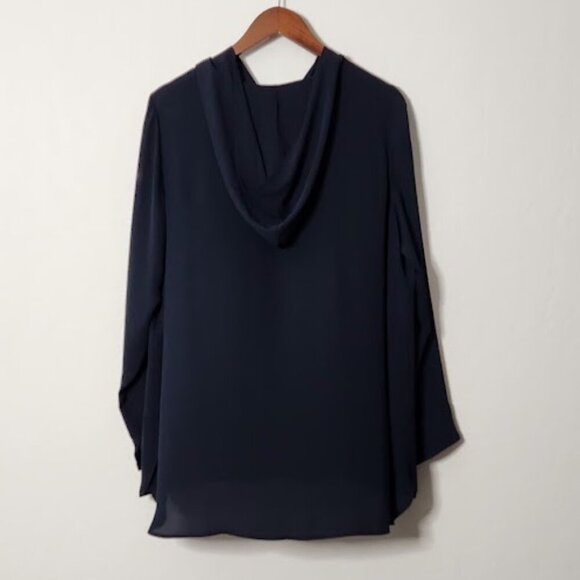 Soft Surroundings Women's Hooded Sheer Long Sleeve Blouse Size Large - Picture 4 of 5